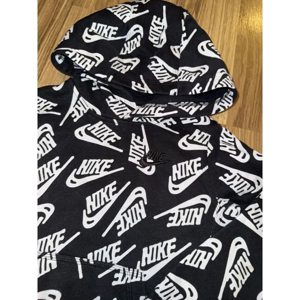 Nike Boys‎ Outfit Size XS 6/7 Hoodie Pants Cotton Black White EUC
